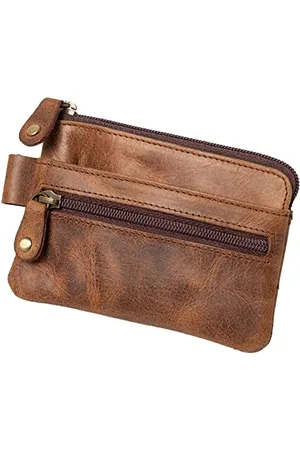 Alassio 42247 – Étui à clés en Cuir véritable avec 2 Anneaux – Compartiment supplémentaire à Fermeture éclair et 2 Poches – Organiseur de clés env. 7,5 x 10 cm, , ca. 7,5 x 10 x 1 cm