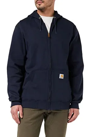 Carhartt K122 Sweatshirt à capuche avec fermeture Éclair avant, 41/42, bleu marine