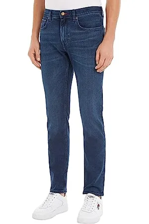 Tommy Hilfiger Jean Homme Core Straight Denton Stretch, Bleu (Bridger Indigo), 33W / 30L