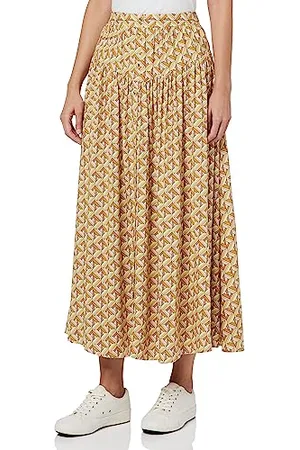 Hurley City Block Button Up Maxi Skirt Jupe, , L Femme