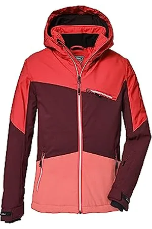 Killtec Fille Veste de ski/veste fonctionnelle avec capuche amovible et pare-neige, imperméable KSW 182 GRLS SKI JCKT, coral, 176, 39904-000