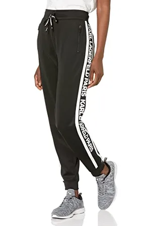 Karl Lagerfeld Paris Pantalon de Jogging avec Logo Lettre Bloc Survêtement, , XS Femme