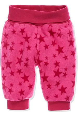 Playshoes Schnizler Fleece Pumphose Hose Sterne Mit Strickbund, Oeko-tex Standard 100 Pantalon, Rose (Pink 18), 86 Mixte bébé