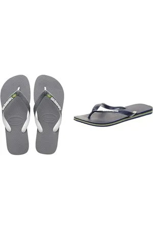 Havaianas Brasil Logo Mixte, (Navy Blue), 39/40 Brasil Mix Unisex Tongs, Gris/Blanc/Blanc, 39/40 EU