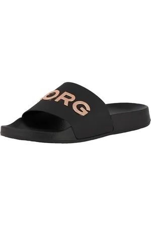 Björn Borg Homme Knox MLD MET Slippers, Black-Rose Gold, 36 EU