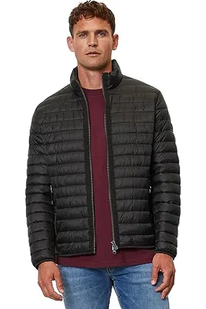 Marc O’ Polo Marc OߴPolo hommes veste matelassée à col montant légère, (Black), XL
