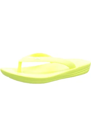 FitFlop Garçon Unisex Kinder Iqushion Tongs ergonomiques pour Enfants Tongues, Jaune électrique, 17 EU