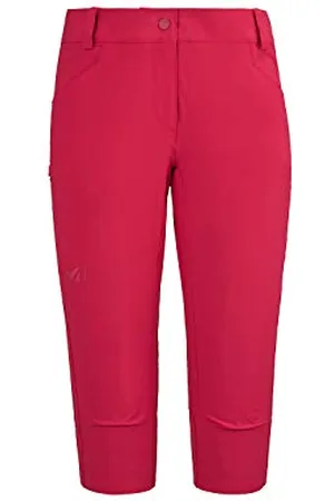 Millet Trekker Stretch 3/4 Pant II W - Pantacourt Respirant - Randonnée, Trekking, Lifestyle Femme, Rouge , 36