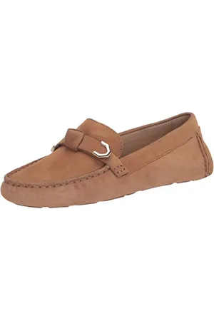 Cole Haan Femme Evelyn Bow Driver Mocassin de Style Conduite, Akuya Nubuck Beige Bouleau, 38 EU