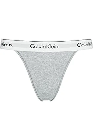 Calvin Klein String Femme Tanga, Gris (Grey Heather), XS : : Mode