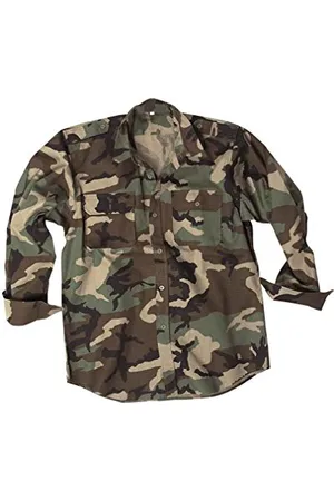 Mil-tec Miltec Ripstop Woodland Chemise à Manches Longues 903, ,M
