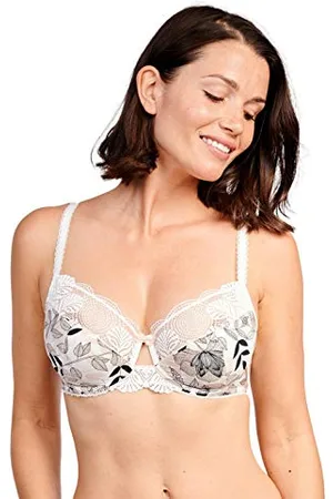 Sans Complexe Soutien Gorge Classique Armatures, pour Femmes, Modèle Milla 70AAF95, Imprime Floral Ivoire, 95C