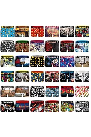 Freegun Pack Surprise Boxer Enfant sans Déformation, Modèle Aléatoire, Ajustement Parfait, Résistant et Multi-Sport (Lot de 3), Bleu, Noir, Rouge, Jaune, Taille 8/10 Ans