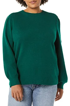 Amazon Pull Ras du Cou à Épaules Plissées Doux Au Toucher Femme, , M