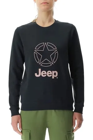 Jeep O102921-B000 J Sweat Ras du Cou Femme &Star Impression Grande J23W Black M