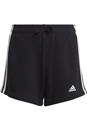 adidas Fille Essentials 3-Stripes Shorts, Black/White, 14-15 Years