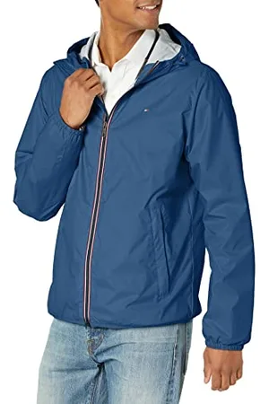 Tommy Hilfiger Veste de Pluie légère et imperméable à Capuche, , S Homme