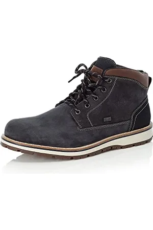Rieker Homme Bottines F8410, Monsieur Bottines à Lacets,Hydrofuge,TEX,Botte à Lacets,imperméable,tex,Bottes,Bleu (Blau / 16),42 EU / 8 UK