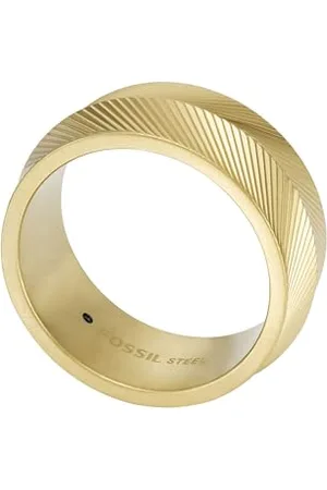 Fossil Bague pour homme Harlow, acier inoxydable ton or