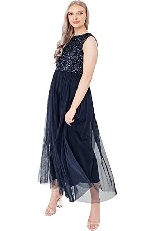 Maya Deluxe Maya Berry Embellished Halter Neck Maxi Dress Robe de Demoiselle d