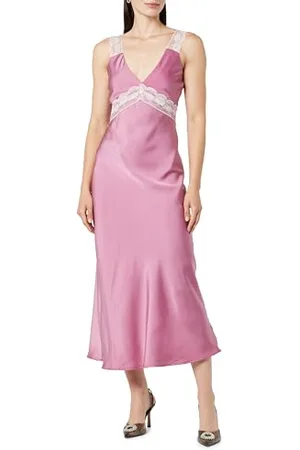 THE DROP Robe Nuisette pour Femme, Bordée en Dentelle, Valentina, , Taille 3XL Grande Taille