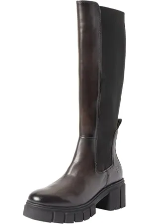 Bagatt Femme Forli Bottes au Genou, Gris foncé, Noir, 40 EU