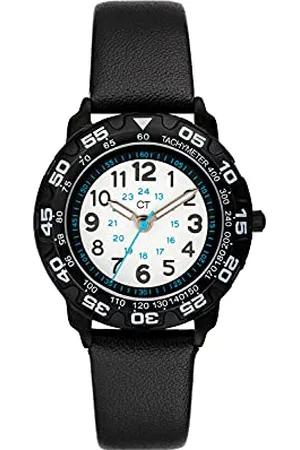 Cool Time Kids Montre pour garçon (noir-bleu)