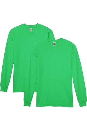 Gildan Lot de 2 t-Shirts à Manches Longues en Coton épais, Style G5400, , XL Homme