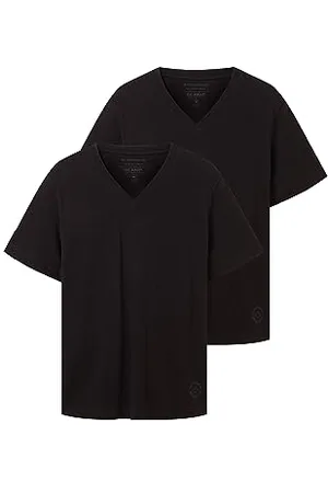 TOM TAILOR Lot de 2 t-Shirts col V en Coton, , Hommes