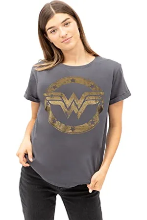 DC Comics Originals Wonder Woman Metallic Logo T-Shirt, , 42 (Taille Fabricant: Large) Femme