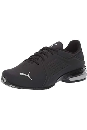 PUMA Viz Runner Chaussures de Sport pour Homme Taille M - Noir - Noir/argenté, 45 EU