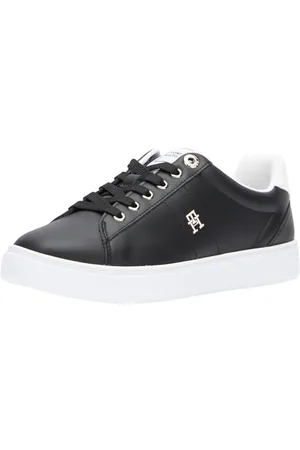 Tommy Hilfiger Femme Essential Elevated Court Sneaker FW0FW07685 Baskets à Semelle Cupsole, Noir (Black), 36 EU
