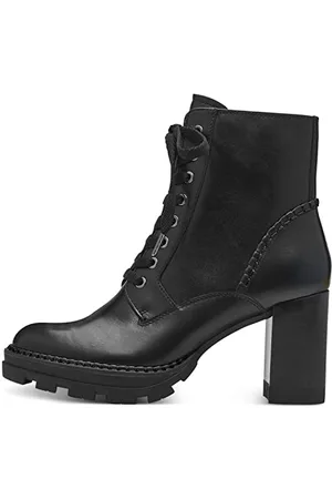 Tamaris Femme Bottes, Dame Bottes à Lacets,TOUCHit,Bottes à Lacets,Demi-Bottes,laçage,Black,41 EU