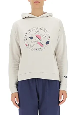 Jeep O102607-J863 J Woman Hooded Cropped Sweatshirt Star Botanical Print J22W M