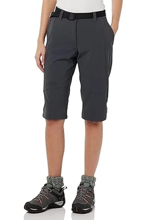 Maier Sports Kluane, Pantalon Court de randonnée pour Femme, Pantalon Outdoor déperlant pour Le Trekking et la randonnée, sans PFC, MSTRETCH Pro 4 et Dryprotec, Gris, 44 (W35/L32)