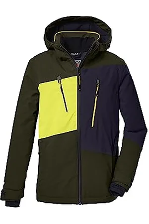 Killtec Garcon Veste de ski/veste fonctionnelle avec capuche amovible et pare-neige, imperméable KSW 174 BYS SKI JCKT, , 140, 39896-000