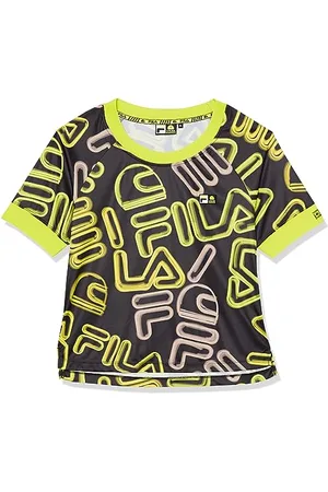 VALENTINO VR 46 Cropped AOP Fila Vr46 Riders Academy T-Shirt, , XS Femme