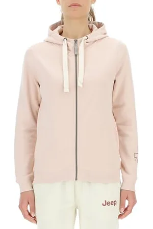 Jeep O102920-P558 J Sweat Femme ZIPPÉ À Capuche Poches Latérales Outline Impression sur Manche J23W S