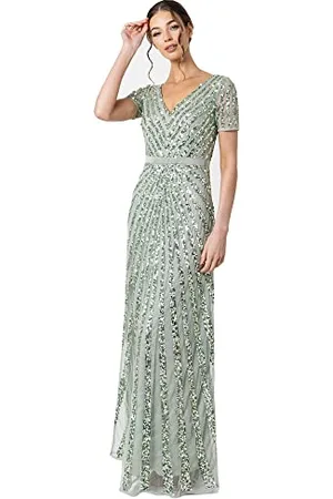 Maya Deluxe Maya Berry Embellished Halter Neck Maxi Dress Robe de Demoiselle d