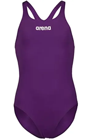 Arena Solid Swim Pro Team Maillot de Bain Une Pièce Fille, Séchage Rapide, Maillot de Bain Sportif en Tissu MaxLife Eco avec Résistance Maximale au Chlore et Protection UV UPF 50+