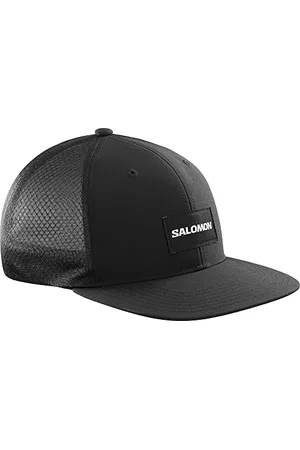 Salomon Trucker Flat Casquette Unisexe, Polyvalent et Confortable, pour la Course à Pied, Randonnée, Running et Marche, Deep Black, L/XL