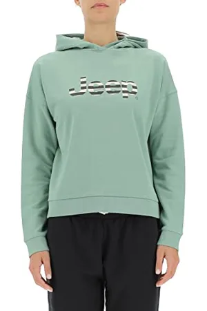 Jeep O102609-E854 J Woman Hooded Cropped Sweatshirt Striped Print J22W M