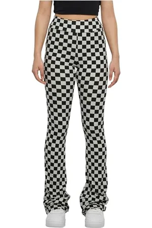 Pantalon damier femme hot sale