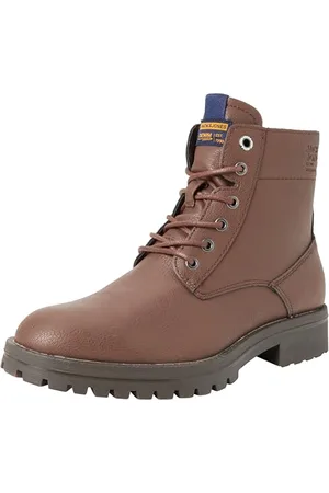 JACK & JONES Bestseller A/S Jfwbernie Pu Bateau Bottines à lacets en polyuréthane Homme, , 43 EU