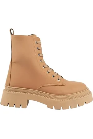 MUMKA Shoes-Bottes pour Femmes-Cuir Synthétique et Doublure en Coton-Fermeture À Lacets et À Glissière Tendance, , 38 EU