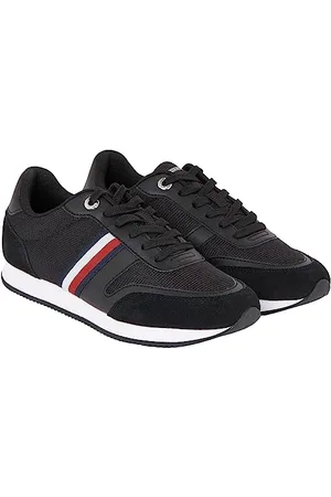 Tommy Hilfiger Femme Baskets de Running Essential Stripes Chaussures de Sport, Noir (Black), 37 EU