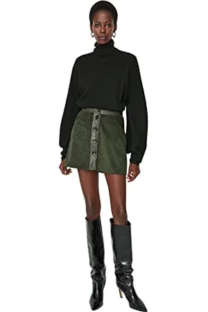 Trendyol Mini Jupe trapèze tissée pour Femme, , 66