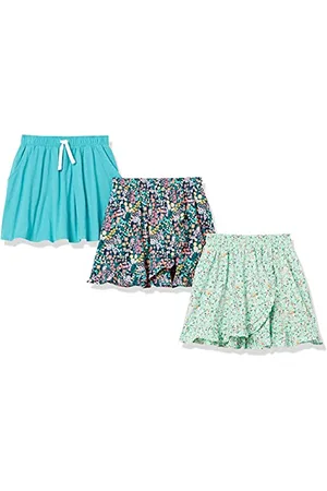Amazon Jupes-Shorts en Maille Fille, Lot de 3, , 6-7 Ans