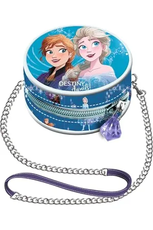 Disney La Reine des Neiges 2 (Frozen 2) Destiny-Mini Sac à Chaîne Rond, Bleu, 9 x 9 cm