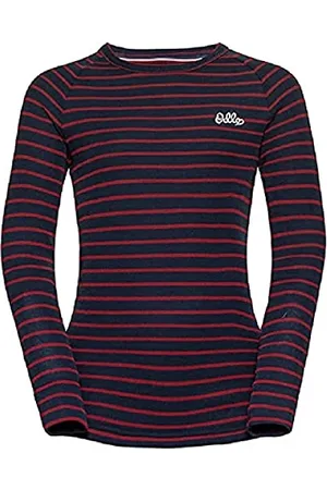 Odlo Enfant T-shirt fonctionnel à manches longues avec imprimé à rayures ACTIVE WARM ORIGINALS ECO